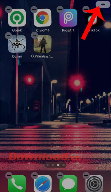 Chạm vào biểu tượng dấu "+"