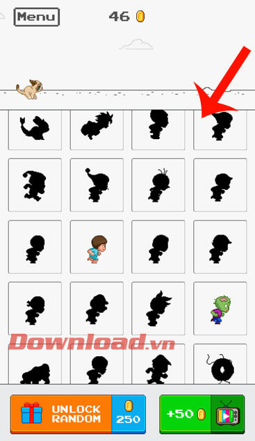 Chọn nhận vật mới