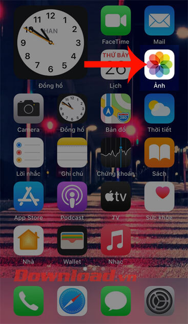 Mở thư viện ảnh