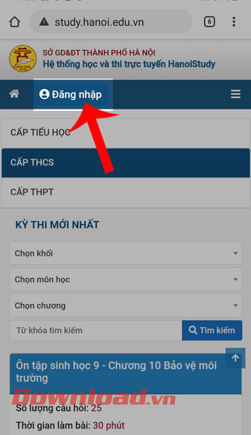 Hướng dẫn sử dụng Hệ thống thi trắc nghiệm Hanoi Study
