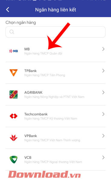 Chọn ngân hàng