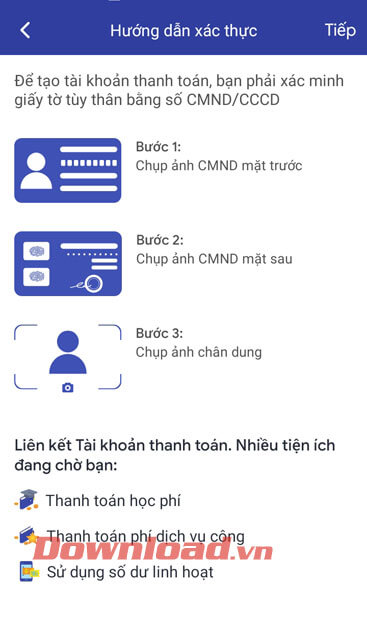 Chụp mặt trước/sau của CMND/CCCD và ảnh chân dung