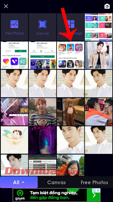 Chọn hình ảnh muốn sửa