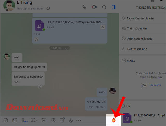 Nhấn vào biểu tượng lồng đèn