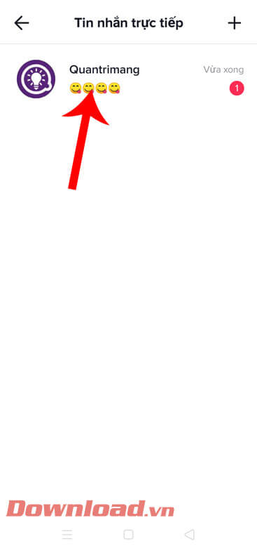 Nhấn vào cuộc trò chuyện