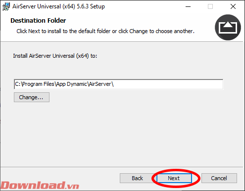 Cài đặt AirServer