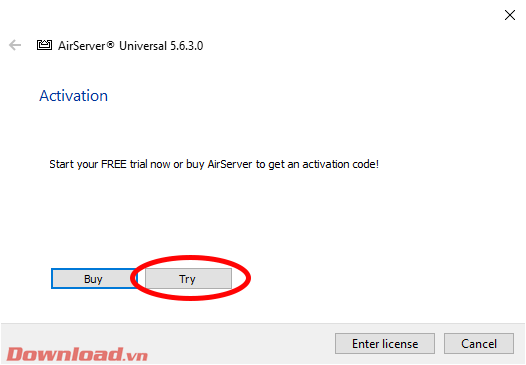 Cài đặt AirServer
