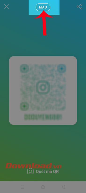 Ấn vào mục Màu