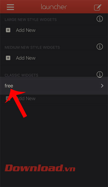 Nhấn vào mục Free