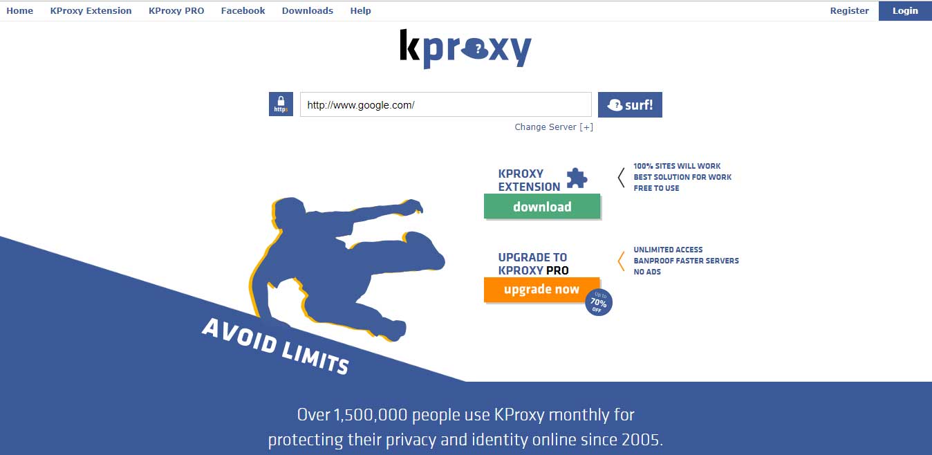 Proxy miễn phí Kproxy
