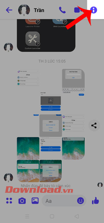 Nhấn vào biểu tượng dấu !