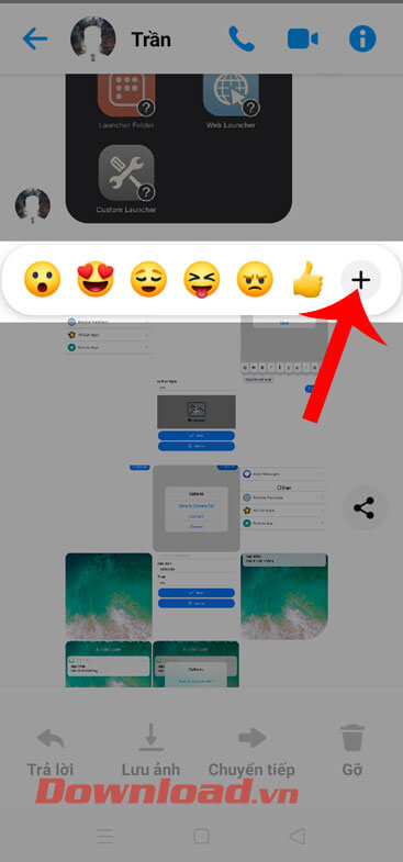 Nhấn vào biểu tượng dấu "+"