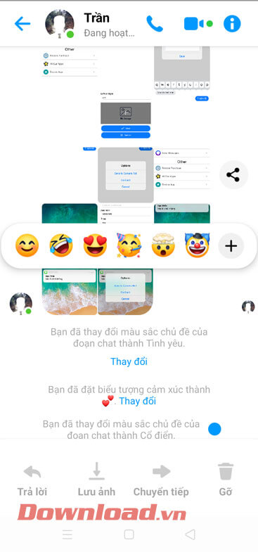 Biểu tượng Reactions đã được thay đổi