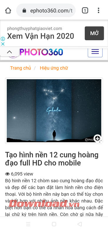 Truy cập vào đường link