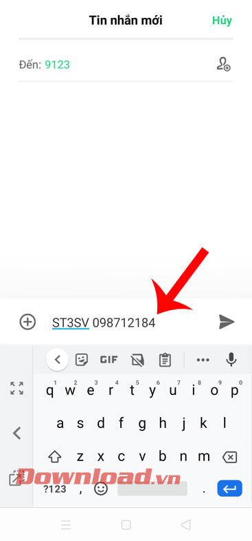 Soạn tin nhắn đăng ký gói cước ST3SV