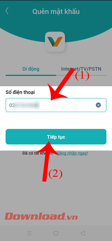 Nhập số điện thoại