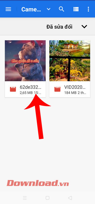 Nhấn vào video vừa tải ở TikTok về 