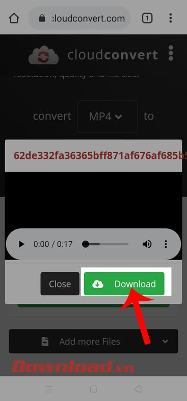 Nhấn vào nút Download