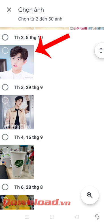 Chọn ảnh để tạo ảnh động