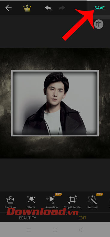 Nhấn vào mục Save