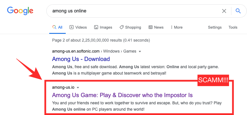 Cảnh báo web giả trên Android