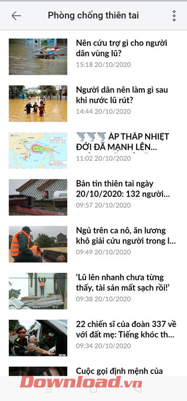 Tin tức mới nhất về tình hình mưa lũ