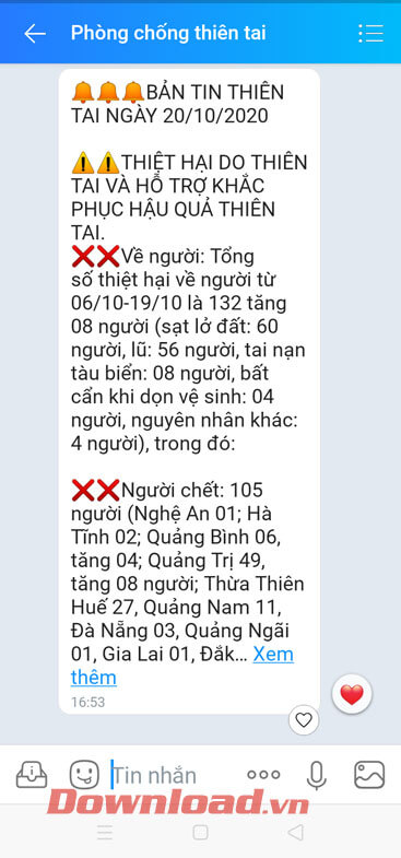 Tình hình thiệt hại