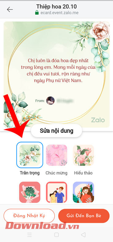 Chọn mẫu thiệp