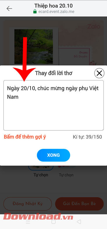 Viết lại lời chúc