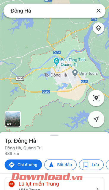 Chạm và giữ vào màn hình