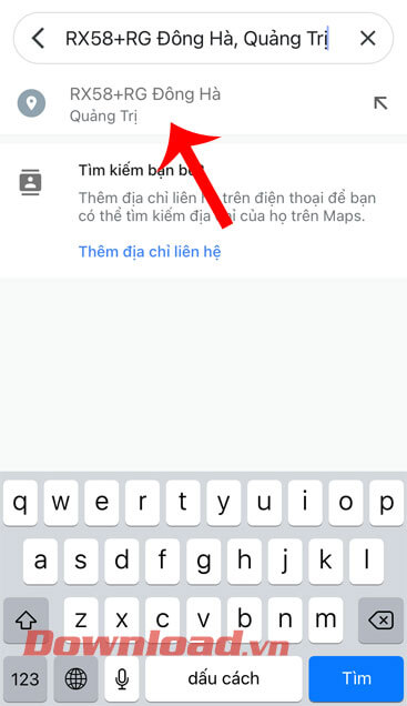 Tra cứu vị trí bằng mã định vị