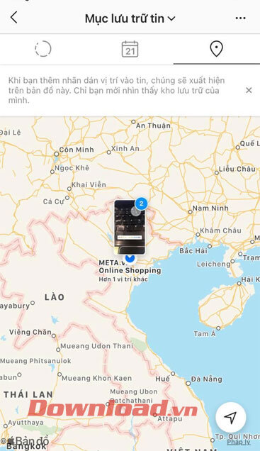 Tin được hiển thị lên bản đồ