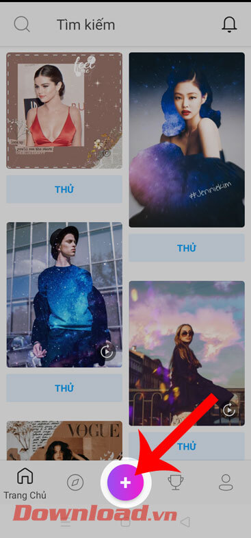 Nhấn vào biểu tượng dấu "+"