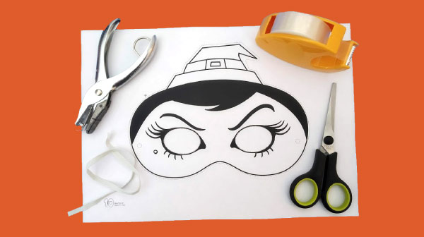 Tô màu mặt nạ Halloween