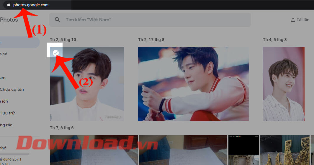 Nhấn vào biểu tượng tick ở hình ảnh