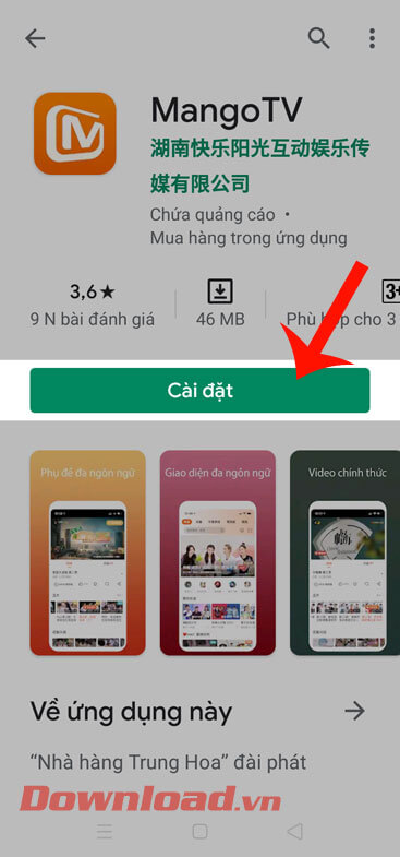 Ấn nút Cài đặt