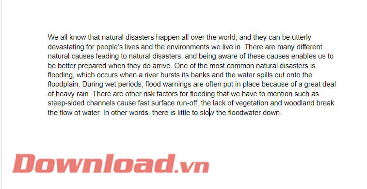 Mở văn bản có chứa nội dung Tiếng Anh