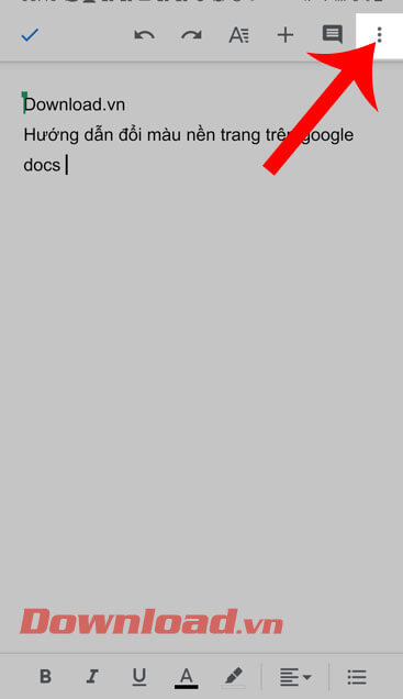 Ấn vào biểu tượng dấu ba chấm