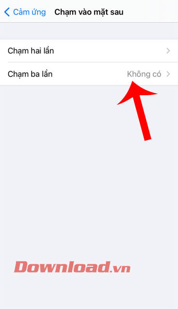 Chọn thao tác chạm hai lần hoặc ba lần