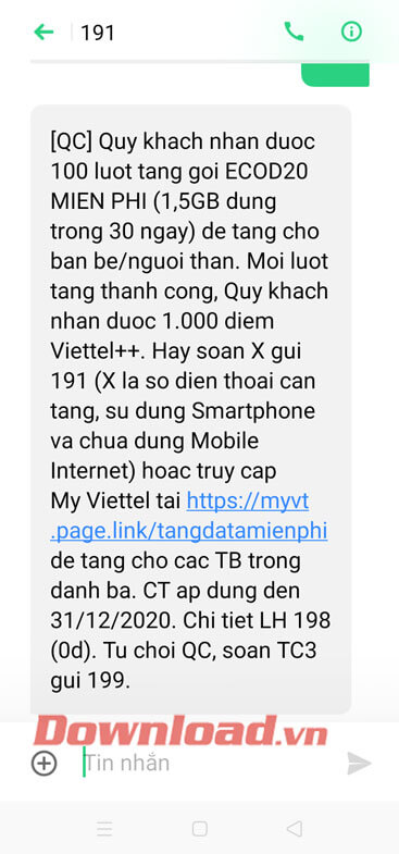 Đã tham gia vào chương trình khuyến mãi