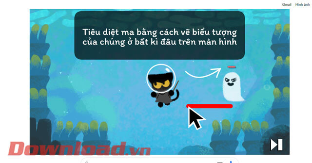 Làm theo hướng dẫn để chơi game