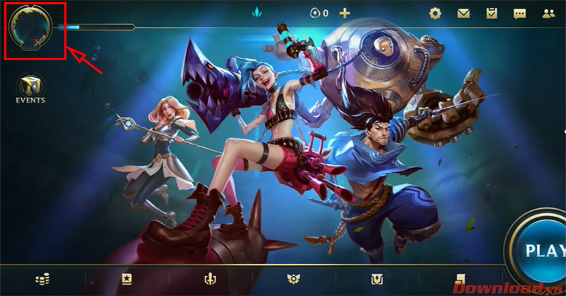 Nhấn chọn avatar