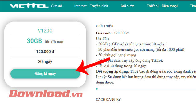 Ấn nút Đăng ký