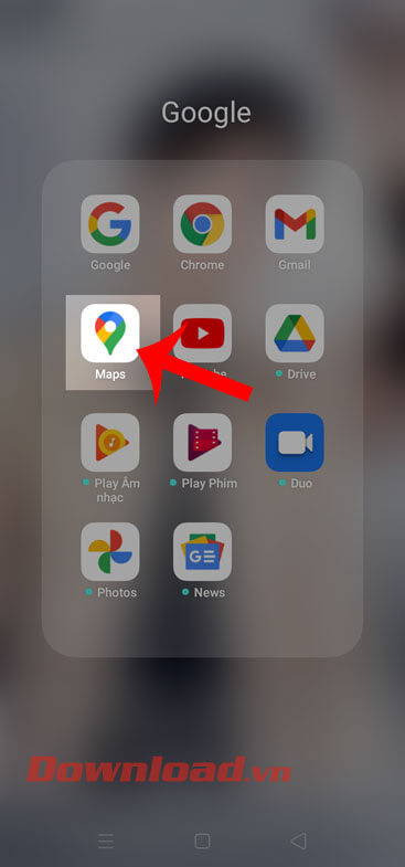 Mở ứng dụng Google Maps