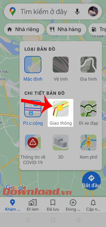 Chọn bản đồ Giao thông