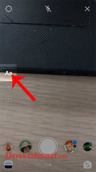Ấn vào biểu tượng Aa