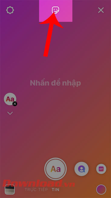 Nhấn vào biểu tượng Aa