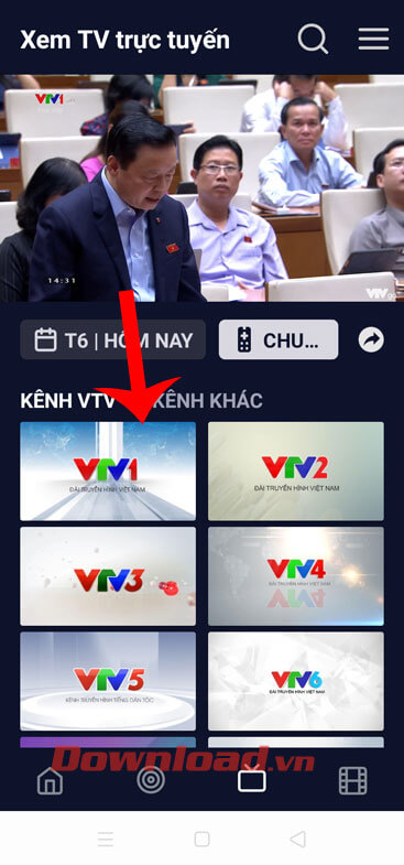 Chọn kênh truyền hình