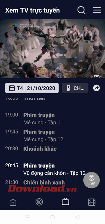 Xem lại chương trình đã phát