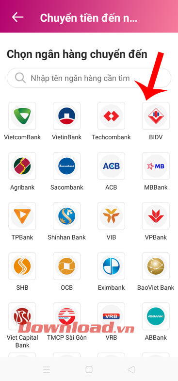 Chọn ngân hàng